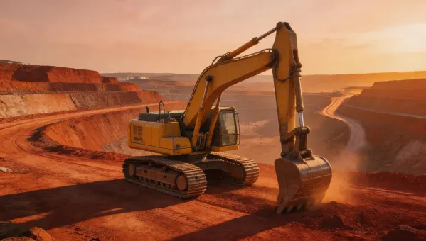 Kobelco excavator at Zambia copper mine