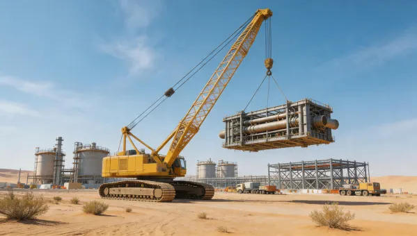 Kobelco crane at Saudi plant construction